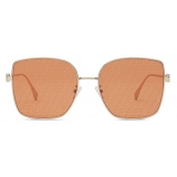 Fendi - Baguette - Oversize Square Sunglasses - Orange - Sunglasses - Fendi Eyewear