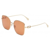 Fendi - Baguette - Occhiali da Sole Quadrati Oversize - Arancioni - Occhiali da Sole - Fendi Eyewear