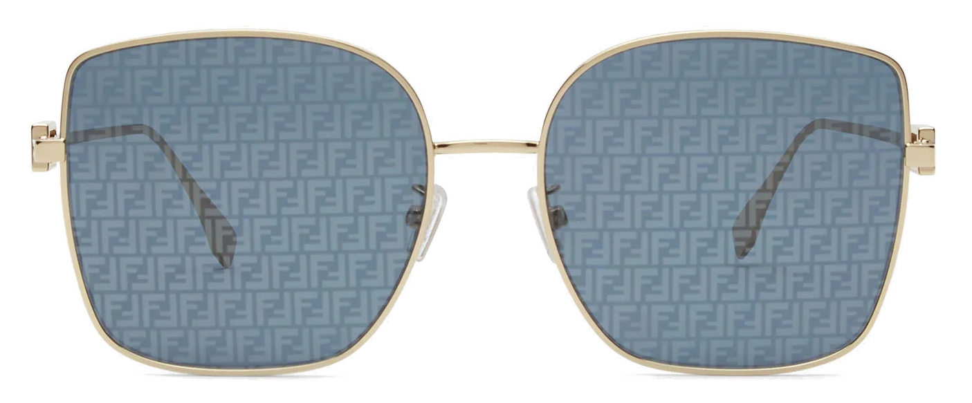 Fendi - Baguette - Oversize Square Sunglasses - Blue - Sunglasses 