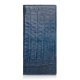 Ammoment - Caiman in Degrade Light-Dark Blue - Leather Breast Wallet
