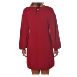 Twinset - Dress With Buttons - Red - Dress - Made in Italy - Luxury Exclusive Collection