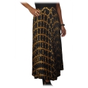 Twinset - Skirt in Chain Pattern - Black/Gold - Skirt - Made in Italy - Luxury Exclusive Collection