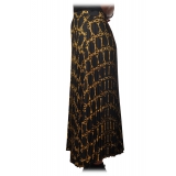 Twinset - Skirt in Chain Pattern - Black/Gold - Skirt - Made in Italy - Luxury Exclusive Collection