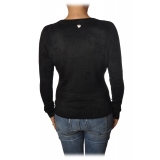Twinset - U-Neck Sweater - Black - Knitwear - Made in Italy - Luxury Exclusive Collection