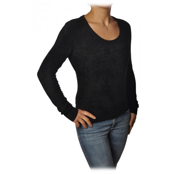 Twinset - U-Neck Sweater - Black - Knitwear - Made in Italy - Luxury Exclusive Collection