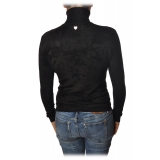 Twinset - High-Neck Sweater - Black - Knitwear - Made in Italy - Luxury Exclusive Collection
