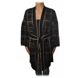 Twinset - Long-Sleeved Cardigan- Black/Gold - Knitwear - Made in Italy - Luxury Exclusive Collection