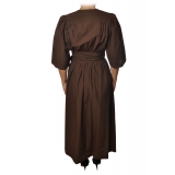Ottod'Ame - Short Dress Iin Light Cotton Fabric - Brown - Dresses - Luxury Exclusive Collection