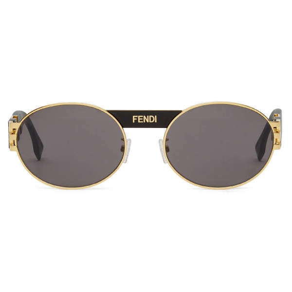 Fendi Fendace Fendi V2 Sunglasses Black (FOL033V1WF02N1) in Metal