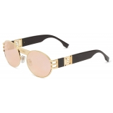 Fendi - Fendi V3 - Oval Fendace Sunglasses - Black Pink - Sunglasses - Fendi Eyewear