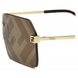 Fendi - FS Fendi Sky - Rectangular Sunglasses - Brown - Sunglasses - Fendi Eyewear