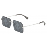 Fendi - FS Fendi Sky - Rectangular Sunglasses - Grey - Sunglasses - Fendi Eyewear