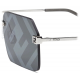 Fendi - FS Fendi Sky - Rectangular Sunglasses - Grey - Sunglasses - Fendi Eyewear