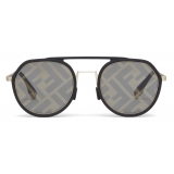 Fendi - Fendi Light - Round Sunglasses - Black - Sunglasses - Fendi Eyewear