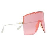 Gucci - Mask-Shaped Sunglasses - Cherry Pink - Gucci Eyewear