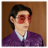 Gucci - Mask-Shaped Sunglasses - Cherry Pink - Gucci Eyewear