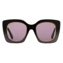 Gucci - Oversize Square-Frame Sunglasses - Dark Grey Violet - Gucci Eyewear