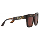 Gucci - Oversize Square-Frame Sunglasses - Dark Tortoiseshell - Gucci Eyewear