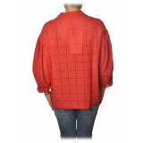 Ottod'Ame - Shirt With 3/4 Sleeves - Red - Shirt - Luxury Exclusive Collection