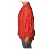 Ottod'Ame - Camicia con Manica 3/4 - Rosso - Camicia - Luxury Exclusive Collection