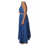Ottod'Ame - Long Dress in Cotton Fabric - Blue - Dresses - Luxury Exclusive Collection