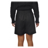 Ottod'Ame - Skirt in Linen Fabric - Black - Skirt - Luxury Exclusive Collection