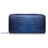 Ammoment - Caiman in Degrade Navy-Black - Leather Long Zipper Wallet