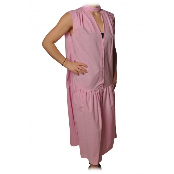 Ottod'Ame - Dress With V Neckline - Pink - Dresses - Luxury Exclusive Collection