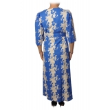 Ottod'Ame - Two Tone Pattern Dress - White/Blu - Dresses - Luxury Exclusive Collection