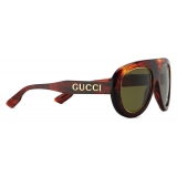 Gucci - Navigator-Frame Sunglasses - Tortoiseshell - Gucci Eyewear