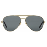 Gucci - Aviator-Frame Sunglasses - Gold Grey - Gucci Eyewear