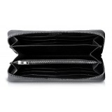 Ammoment - Caiman in Degrade Coal New Age - Leather Long Zipper Wallet