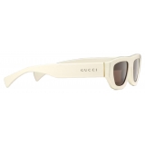 Gucci - Occhiale da Sole Rettangolari - Avorio - Gucci Eyewear