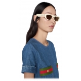 Gucci - Occhiale da Sole Rettangolari - Avorio - Gucci Eyewear