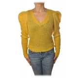 Ottod'Ame - V-Neckline Short Sweater - Yellow - Sweater - Luxury Exclusive Collection
