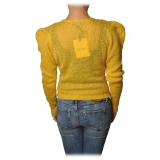 Ottod'Ame - V-Neckline Short Sweater - Yellow - Sweater - Luxury Exclusive Collection