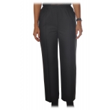Ottod'Ame - Trousers with Elastic - Black - Trousers - Luxury Exclusive Collection