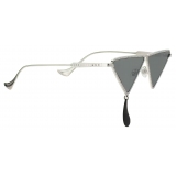 Gucci - Geometric-Frame Sunglasses - Silver - Gucci Eyewear