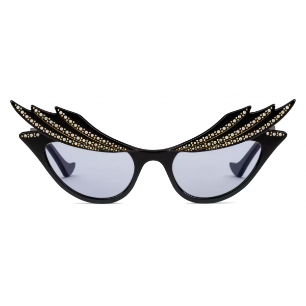 Gucci - Cat-Eye-Frame Sunglasses - Black - Gucci Eyewear - Avvenice