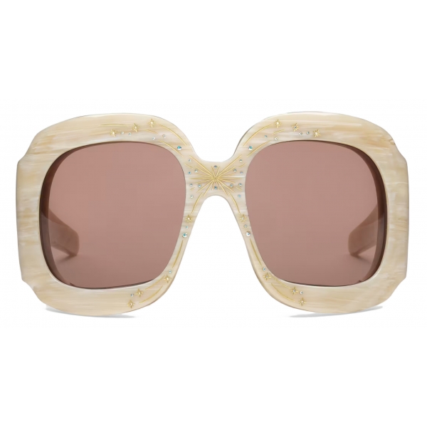Gucci - Oversize Square-Frame Sunglasses - Beige - Gucci Eyewear