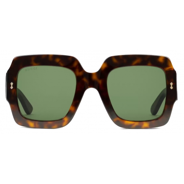 Gucci Square Frame Sunglasses Tortoiseshell Gucci Eyewear Avvenice