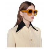 Gucci - Occhiale da Sole Quadrati - Giallo - Gucci Eyewear