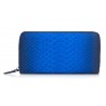 Ammoment - Python in Petale Blue - Leather Long Zipper Wallet