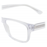 Giorgio Armani - Men Rectangular Eyeglasses in Bio-Acetate - Transparent - Eyeglasses - Giorgio Armani Eyewear