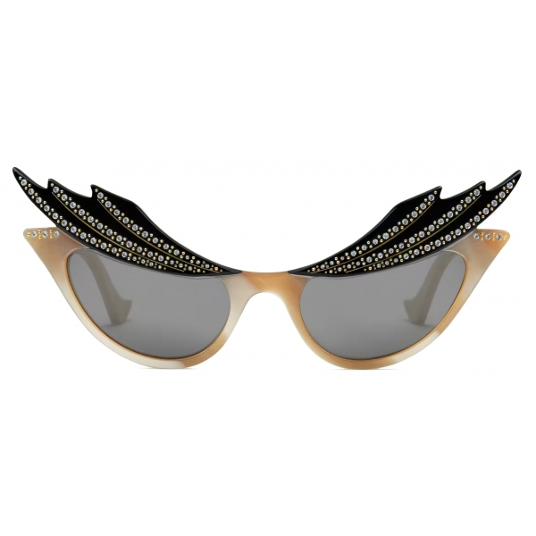 Gucci - Occhiale da Sole Cat-Eye - Beige - Gucci Eyewear