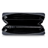 Ammoment - Python in Black - Leather Long Zipper Wallet