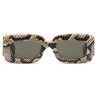 Gucci - Rectangular Frame Ayers Sunglasses - Ayers Snakeskin - Gucci Eyewear