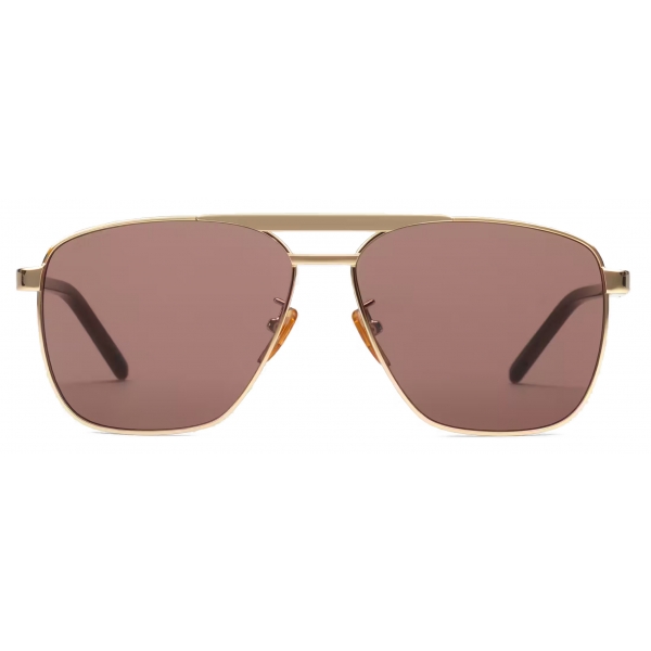 Gucci - Navigator-Frame Sunglasses - Gold Brown - Gucci Eyewear