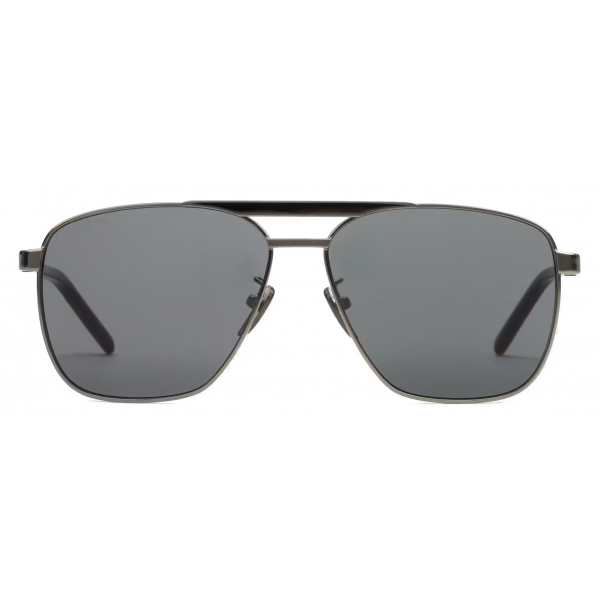 Gucci - Navigator-Frame Sunglasses - Ruthenium Grey - Gucci Eyewear