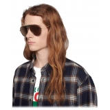 Gucci - Occhiale da Sole Aviator - Oro Marrone - Gucci Eyewear